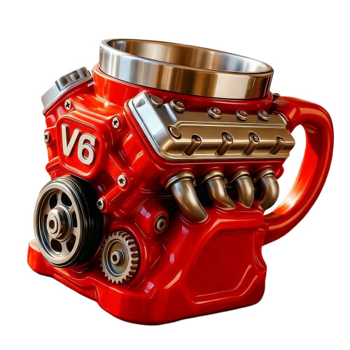 Retro Engine Design Coffee Mugs Durable Resin Nonrust Steel-6