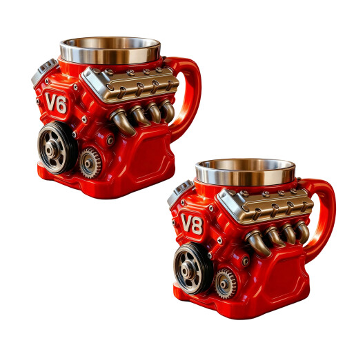 Automotive Style Drinkware Insulated Engine Design Cup-8 2