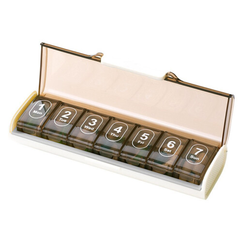 Compacte reismedicijndoos, pillendispenser, ideaal voor-room