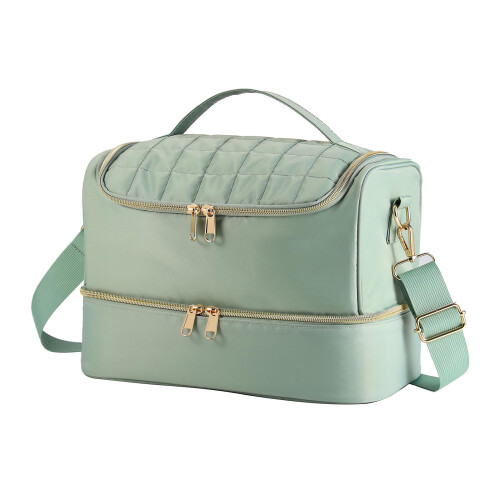 Sac de rangement pour Nail Art à Double compartiment,-vert foncé