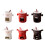 Ceramic Melting Cup For Chocolate Cheese-Red straight body 2