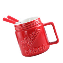 Nordics Design Ceramic Chocolate Fondue Mug For Cheese Melting