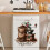 Adhesive Coffee Machine Wall Decal Scratch-Picture color 4