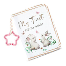 Safe Fabric Photo Album Watercolor Rabbit Design Oxfords