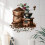 Adhesive Coffee Machine Wall Decal Scratch-Picture color 2