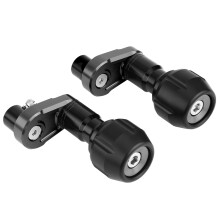 Protectores de chasis ABS y no ABS Kawasaki Ninja400Z400Z400Negro Diseño sin corte Estructura avellanada Aluminio mecanizado CNC Buje de ajuste a