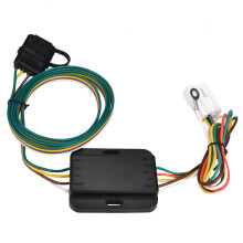 Conector plat cu 4 căi, cablaj personalizat pentru remorcă, specific vehiculului, Plug and Play, compatibil cu LED-uri, instalare ușoară, capac