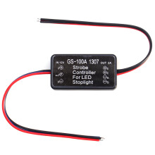 Forebyggende lys bagfra, blinkende strobe-controller, LED-bremselys, advarselslampe til trafiksikkerhed, dobbelt blinkmønster, hurtigt blinkende,