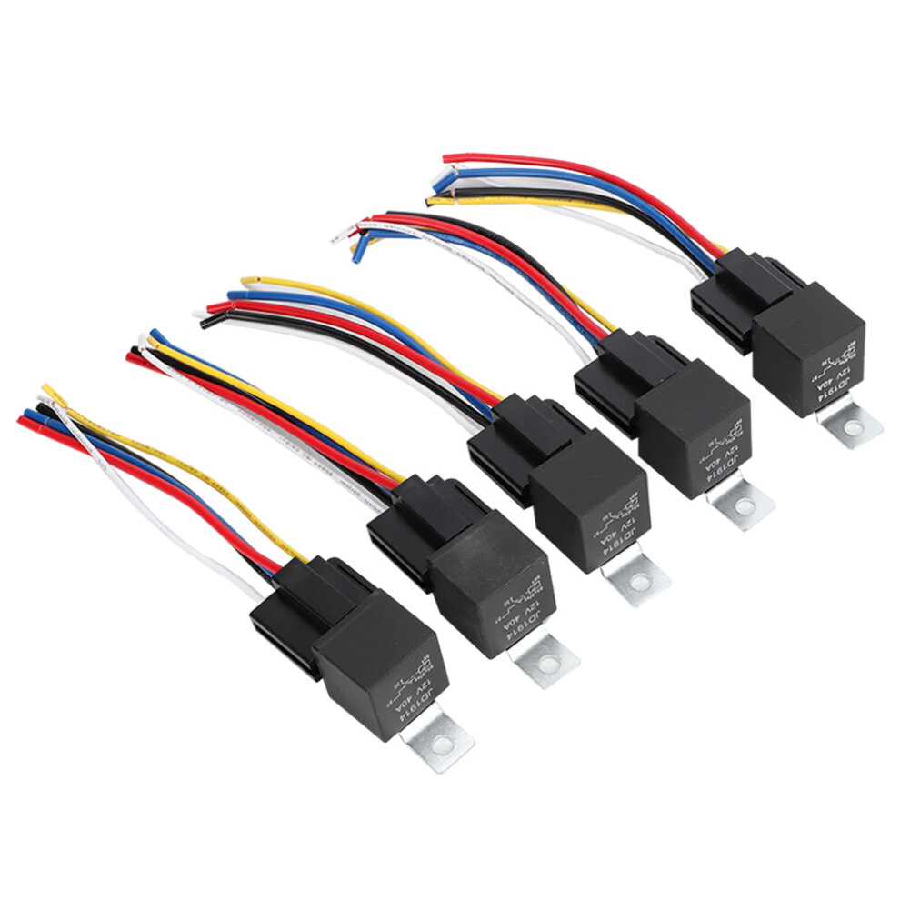 Enhanced Waterproof 12V Automotive Relay, Heavy Duty 5-Pin Spdt Relay With High Contact Voltage For Reliable Functioning, Pre-Wired Harness Ensures 9190834856797