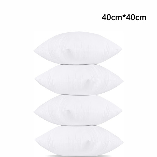 Polyester Fillings Square Decorative Pillows, Machine Washable, Vacuum Packaging (White) 1