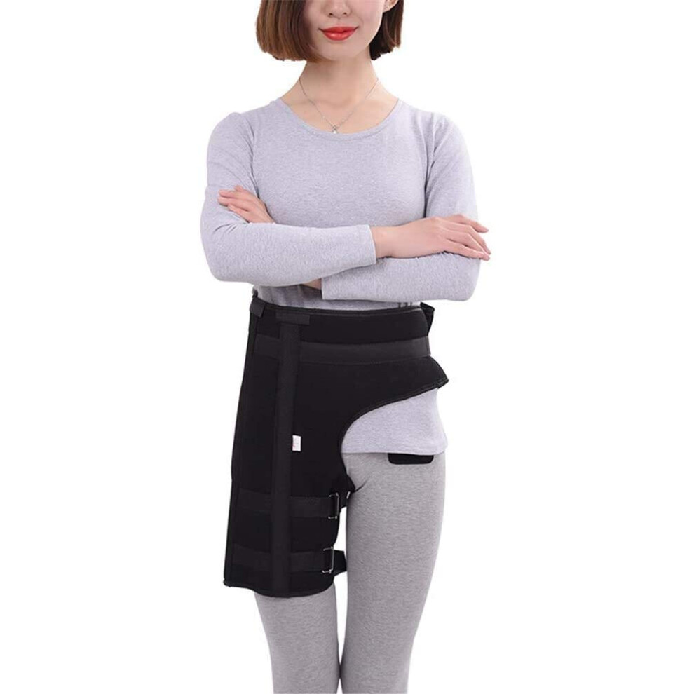 Hip Brace Thigh Compression Sleeve Hip Groin Support For Men And Women Injury Belt For Pulled Muscle Strain Hernia Belt (Size: S) (M) 9412369875259