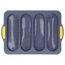 Bakeware Supply, EasyReleaseBreadTray Silicone Molds Loaf Pan Sandwich Baking Tray for Baguettes, Loaves, Ciabatta for Home Bakery