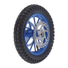 Front Wheel Assembly Dirt Tire And Rim Adjustable Wheel Replacement Shock Absorption Tire Anti Skid Tire Surface For Mini Bike Enthusiasts, Ride Safe
