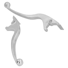 Motorcycle ATV Brake Handles Pair Silver 0.3in Mounting Hole Replacement Levers