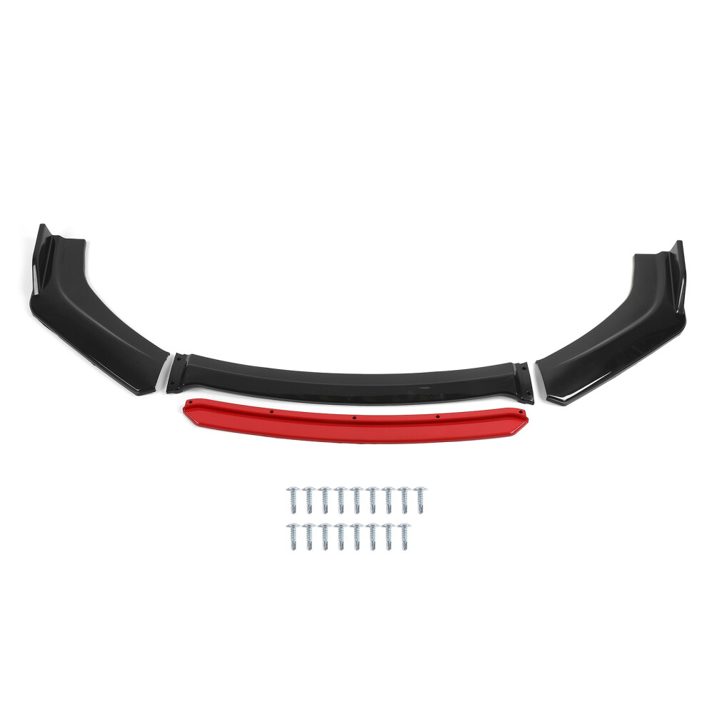 Bumper Lip Spoiler Splitter Diffuser Kit Uni Fitment Scratch And Collision Resistance Improves Stability Easy Install With Included Screws Dur Mat 9190834422275