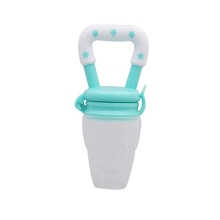 Baby Fruit Feeder with Lid, Durable and NonToxic, Comfortable, PP Nipple, Fresh Food, Vegetable Supplement, Light Green, S S light green