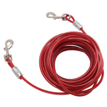 Bissfestes Stahlseil Hundespielkabel 6mm x 5m Rot für den Außenbereich