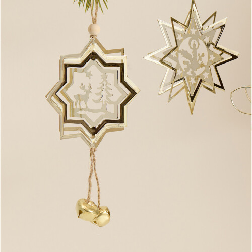 Schneeflocken-/Blumen-/Schmetterlings-/Glocke-Schneeflocke C Gold 1