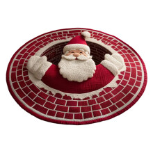 Eigentijds rond vloerkleed 3D visuele textuur ronde mat-12 C