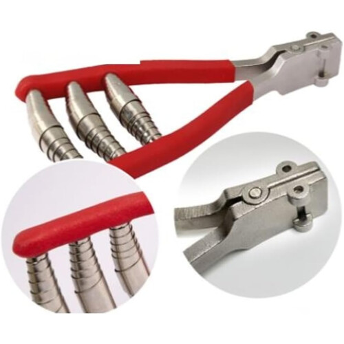 Stringing Clamp For Tennis And Badminton Rackets, AntiSlip Handle, Pressure Spring, Red 2