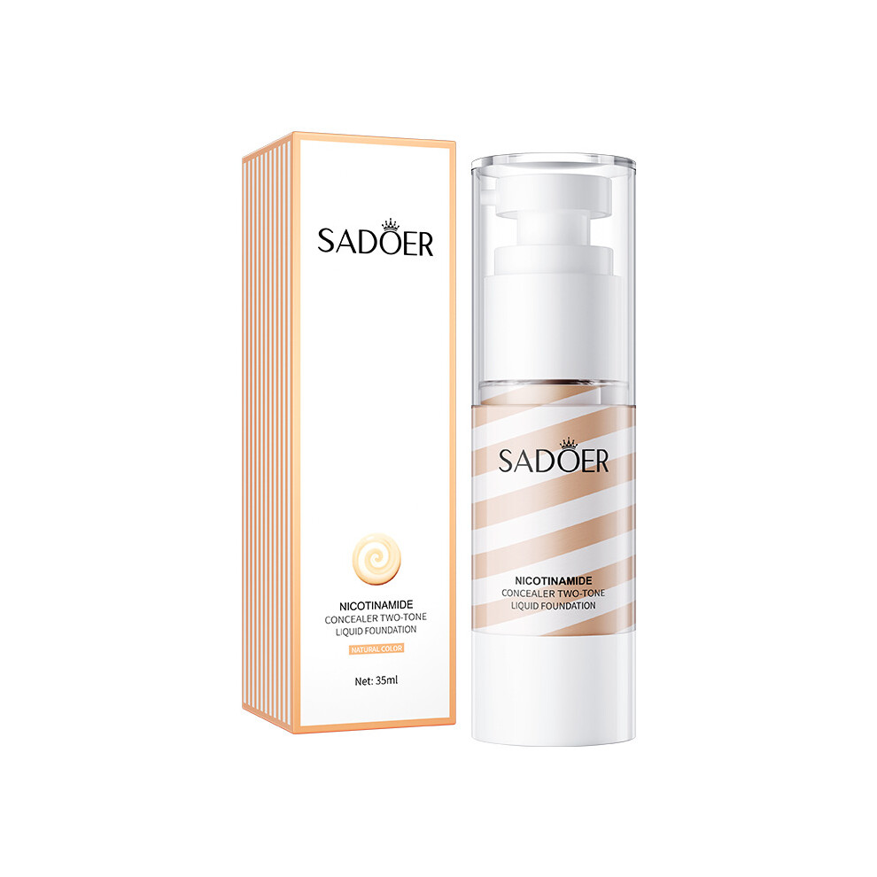 (Natural Color) Makeup SADOER two-color liquid foundation concealer and contouring foundation