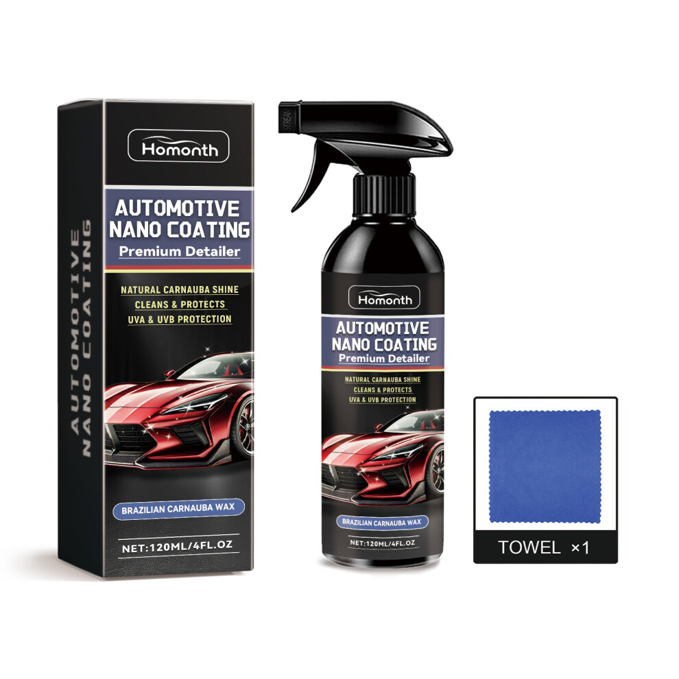 (120Ml+Towel*1) Multi-Functional Coating Renovation Agent, Car Paint Coating, Water Dispelling, Maintenance, Waxing, Anti-Fouling And Brightening 6900054937052