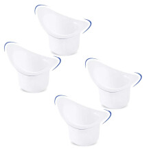 Set of 4 Eye Rinse Cups Milky White Silicone 8 ml with Precise Graduation 2 4