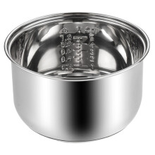 Rice Cooker 5L Stainless Steel Inner Pot NonStick Liner Replacement With Scale For Boiling Steaming Porridge