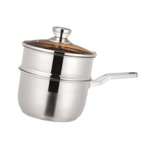 2 Tiers Steamer Cookware with Steam Rack Professional-18cm
