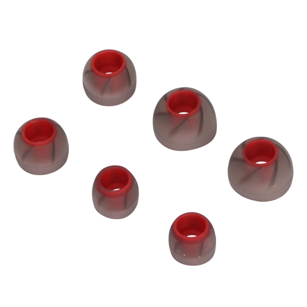 Earphone Eartips 6Pcs 3 Sizes Silicone Noise Uce 4.5Â6.5Mm Compatible Red 8701376300696