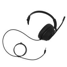 Geräuschreduzierendes Headset mit Mikrofon, USB-Soundkarte, 3,5 mm, Schwarz