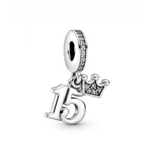 Charm Pendant 799540C01 15th Birthday, Sterling Silver, No Gemstone