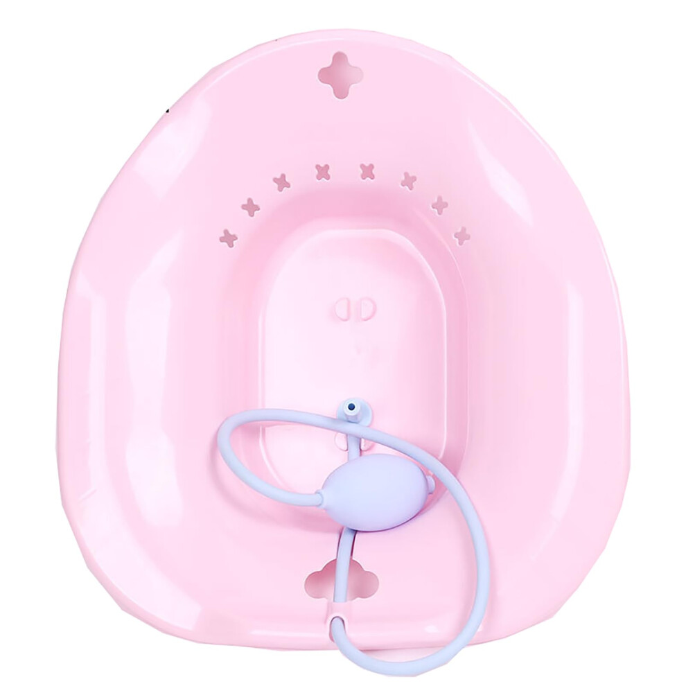 Pink Portable Seated Baths, Toilet Seat Soaking Basin, Postpartum Essentials, Relieves Hemorrhoids And Perineum, Universal Fit,
