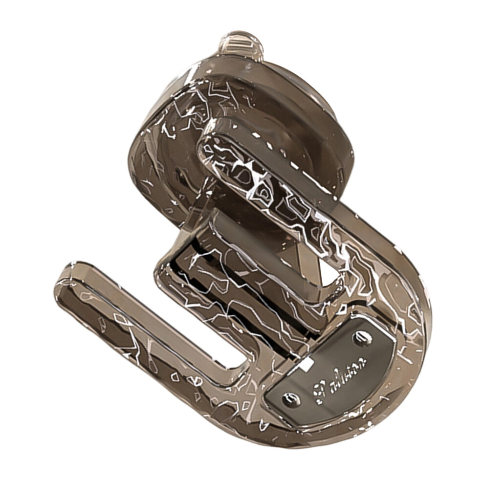 Plastic Shower Hook Wall Mounted Adhesive Shoe-Transparent Gray 7751000568962