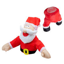 Décors de fenêtre de renne de père noël en écrasement-Père Noël