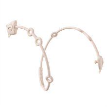 Cup Catcher, Pack of 2 Pram Chain Toy Dummy Box for Pram Chair Car Seat Dummy Chain Drinking Cup Holder Strap Dummy Chain Clip (Beige)