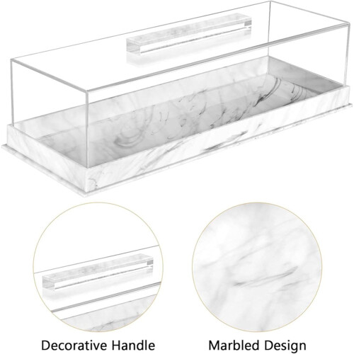 Rectangular Cake Board with Clear Lid, Acrylic Cake Holder, Dustproof, Suitable for Cakes and Desserts 2