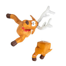 Décoration de fenêtre interactive en forme de renne du-renne