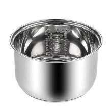 Rice Cooker Inner Pot Stainless Steel Replacement Inner Bowl For ultiCooker, Silver