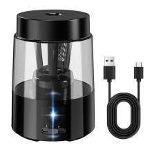 Electric Pencil Sharpener for No.2/Colored Pencils (68mm) Black