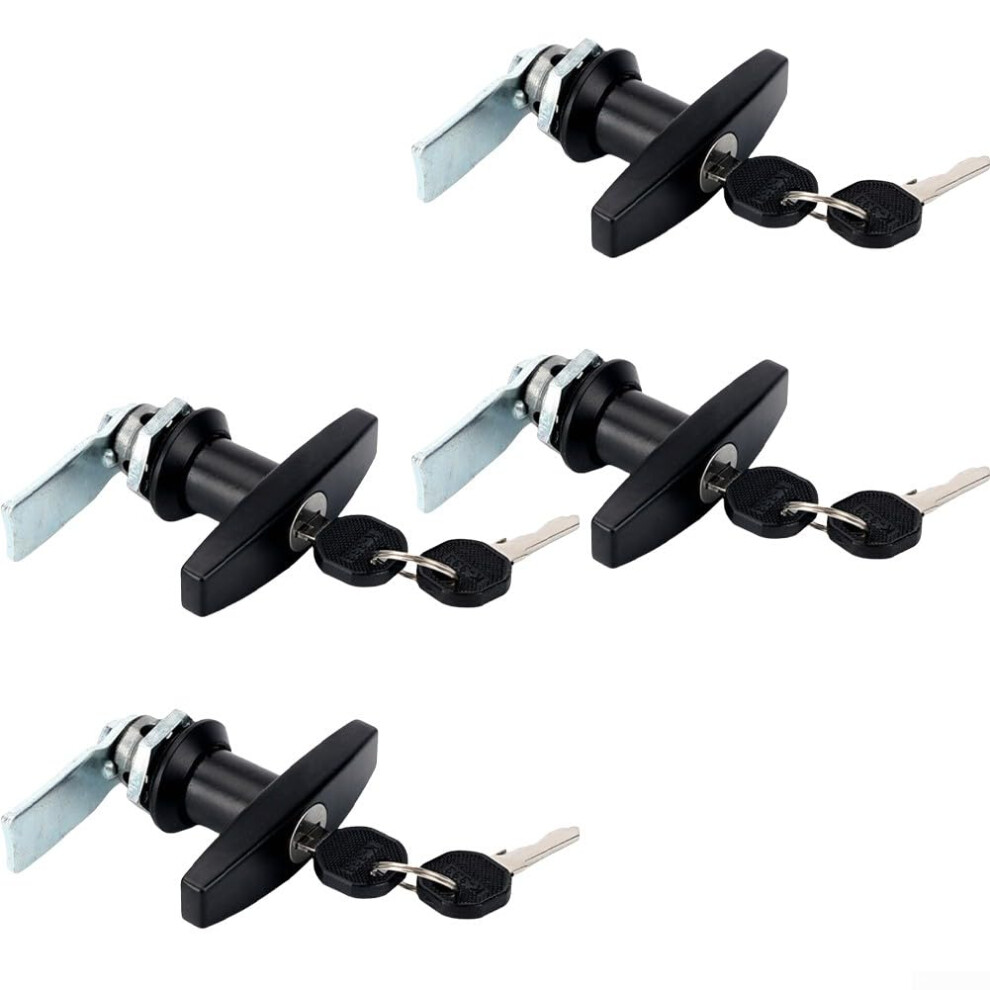 Truck Canopy T Handle Lock 4Piece Set With Keys, Security Fastener For Camper Fence, Rv And Cabinet Applications 9412369980649