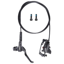 Hydraulic Disc Brake, Bicycle Brake Levers with 3 Finger Lever, Double Piston, 1400mm Black
