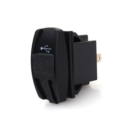 Διπλή υποδοχή τροφοδοσίας USB, διακόπτης Rocker, μπλε φωτισμός, ασφαλές σύστημα