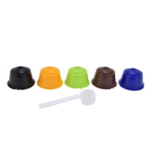 BPA-mentes, újrahasznosítható, újrafelhasználható kávékapszulák, Dolce Gusto kompatibilis, újratölthető eszpresszó kapszulák kanállal