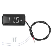 Digital Voltmeter For Car LED Display Waterproof DC Voltage Measurement Gauge Round Panel High Durability Real Time Voltage Monitor For Motorcycle