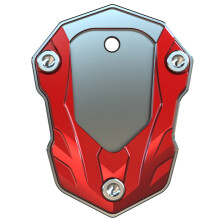 Extensão para descanso lateral de motocicleta, almofada de apoio para descanso, construção em alumínio billet usinado em CNC, design com ranhuras
