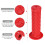 22mm 7/8" Universal Red Soft Rubber Motorcycle Handle Bar Grips 3