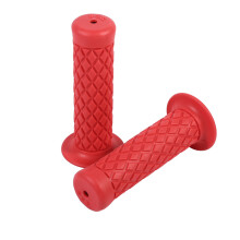 22mm 7/8" Universal Red Soft Rubber Motorcycle Handle Bar Grips