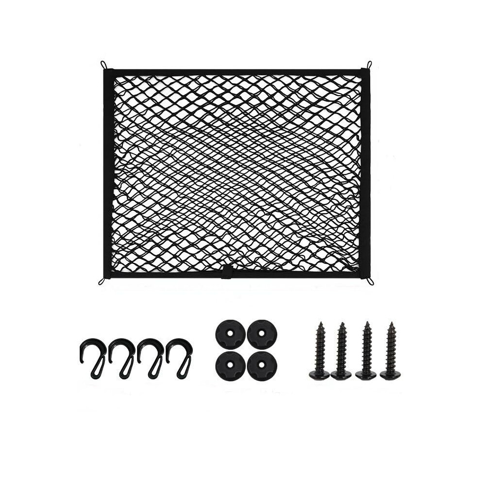 Jthlm Cargo Net Stretchable Nylon Mesh Adjustable Elastic Car Boot Net Luggage Net With 4 Hooks 60X80cm Suvs 9189345935138