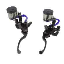 Motorfiets rem- en koppelingshendelset, universele pasvorm, hoogwaardige CNC-gefreesde aluminiumlegering rem- en koppelingspomphendel met